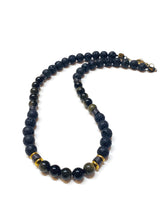 Load image into Gallery viewer, Men Black Beaded Necklace