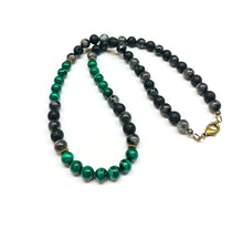 Load image into Gallery viewer, Malachite Beaded Necklace Men