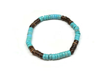 Load image into Gallery viewer, Surf bracelet - coconut and turquoise