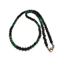 Load image into Gallery viewer, green tiger eye necklace men