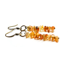 Load image into Gallery viewer, Bohemian Dangle Earrings Turquoise Amber Mookaite