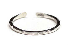 Load image into Gallery viewer, Handmade Sterling Silver Adjustable Hammered Ring