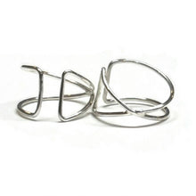 Load image into Gallery viewer, Handmade Sterling Silver 15mm Criss Cross EarCuff