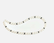 Load image into Gallery viewer, White Shell Pearl Necklace for Men plus Hematite Spacer