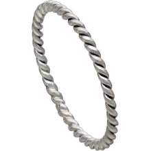 Load image into Gallery viewer, Sterling Silver Stacking Ring with Twisted Wire