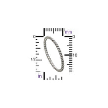 Load image into Gallery viewer, Sterling Silver Stacking Ring with Twisted Wire