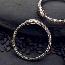 Load image into Gallery viewer, Snake Stacking Ring Sterling Silver Stackable Ring