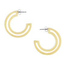 Load image into Gallery viewer, Open Hoops Earrings - Horn