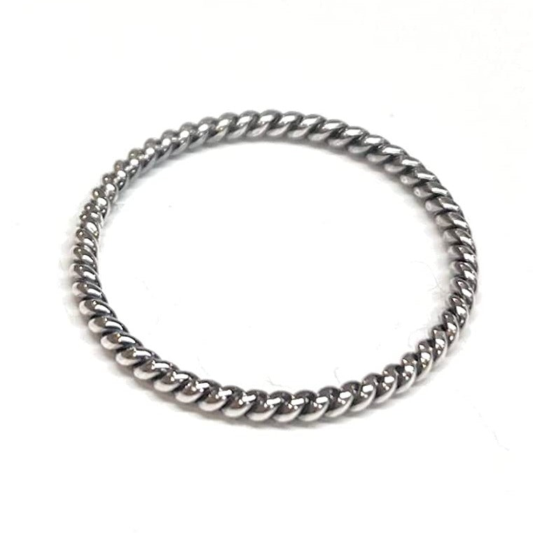 Sterling Silver Twisted Stacking Ring