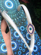 Load image into Gallery viewer, Evil Eye Havaianas Flip Flops - Customized Brazilian Havaianas
