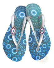 Load image into Gallery viewer, Evil Eye Havaianas Flip Flops - Customized Brazilian Havaianas
