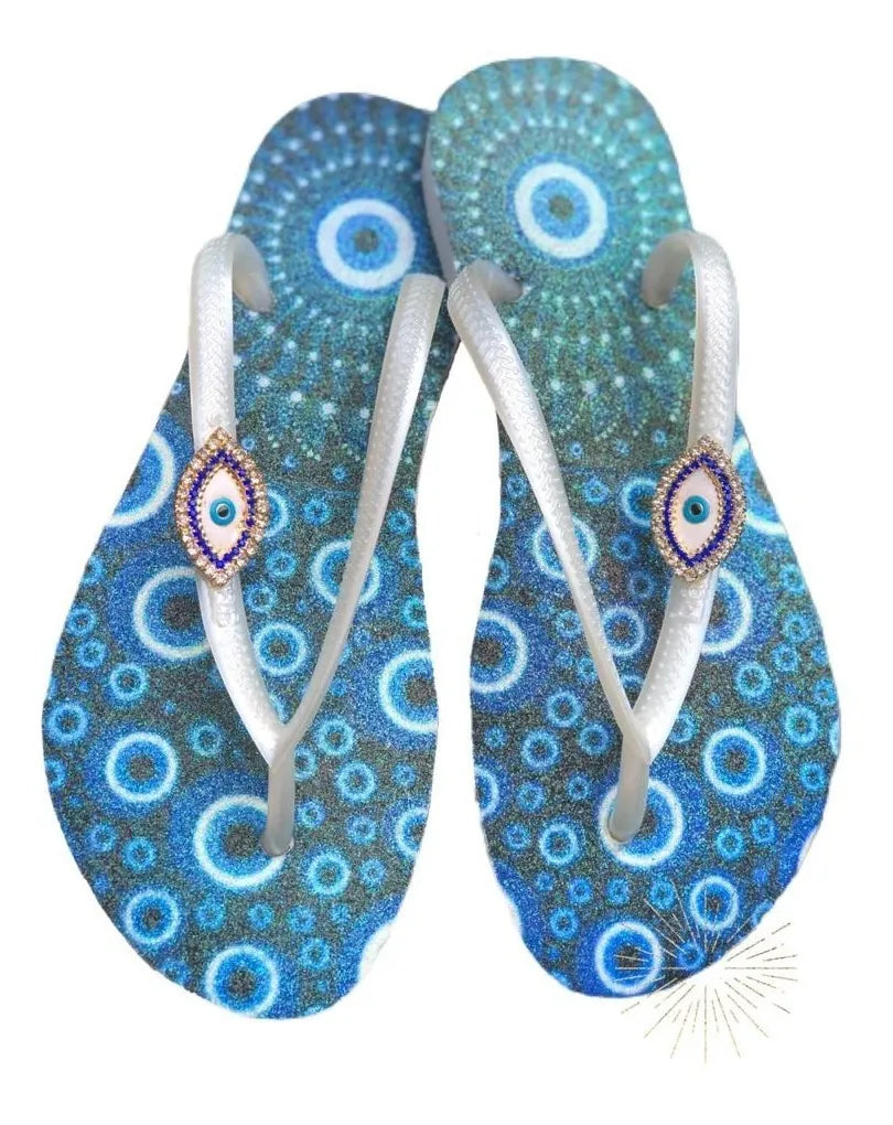 Evil Eye Havaianas Flip Flops - Customized Brazilian Havaianas