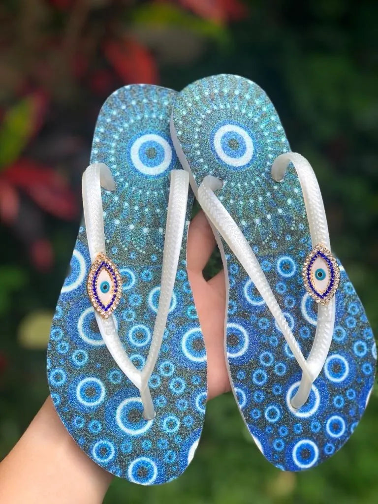 Evil Eye Havaianas Flip Flops - Customized Brazilian Havaianas