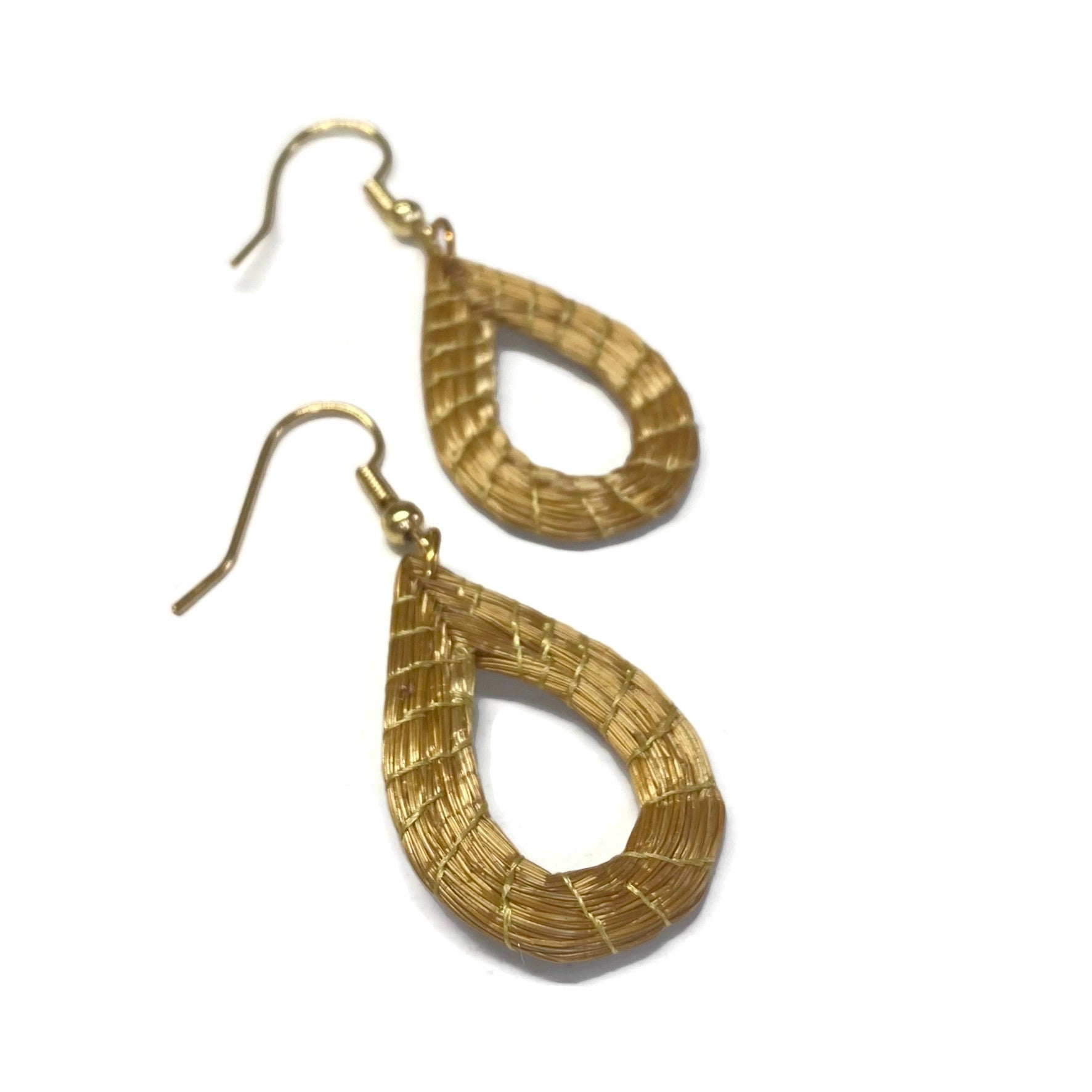 Golden Grass Drop Earrings