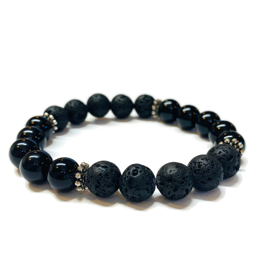 Men black onyx bracelet