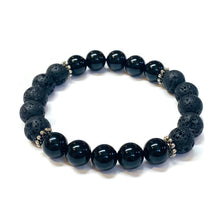 Load image into Gallery viewer, Men black onyx bracelet
