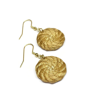 Golden Grass Hoop Earrings - Many Sizes