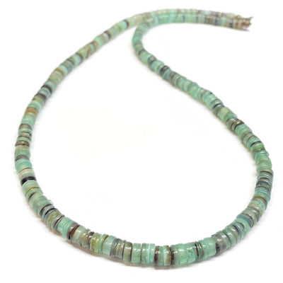 Green Turquoise Natural Shell Heishi Necklace
