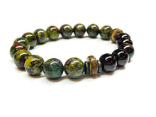 Load image into Gallery viewer, 10mm Garnet Gemstone and Dragon Blood Jasper Bracelet
