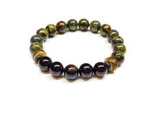 Load image into Gallery viewer, 10mm Garnet Gemstone and Dragon Blood Jasper Bracelet
