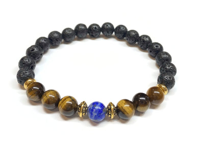 Lapis Lazuli Yellow tiger bracelet
