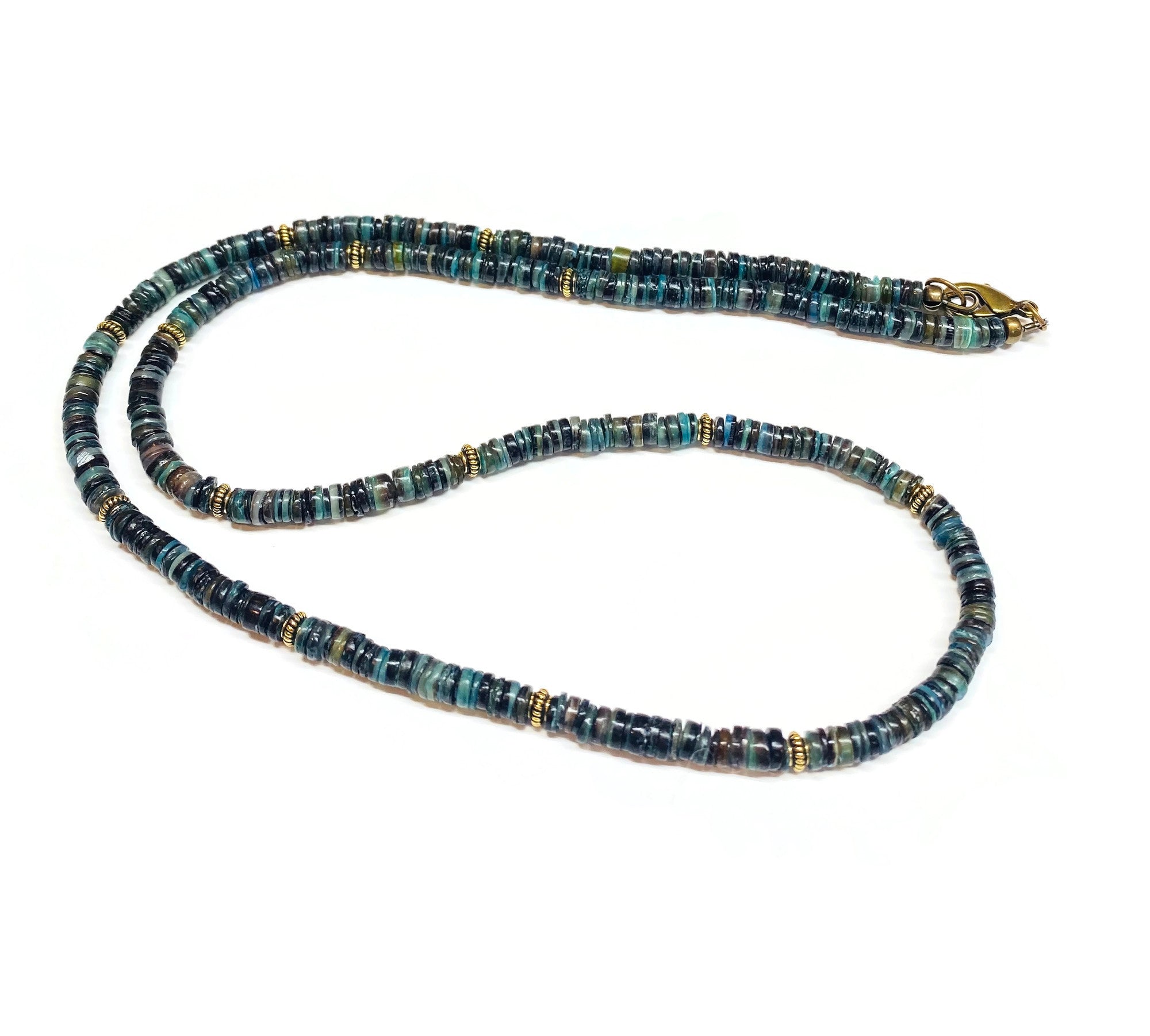 Handmade Multicolor Heishi Shell Necklace Unisex