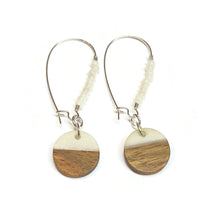 Load image into Gallery viewer, Wood resin dangle earrings
