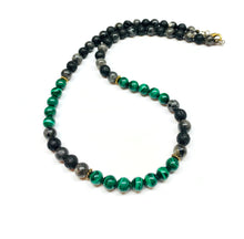 Load image into Gallery viewer, Malachite Beaded Necklace Men
