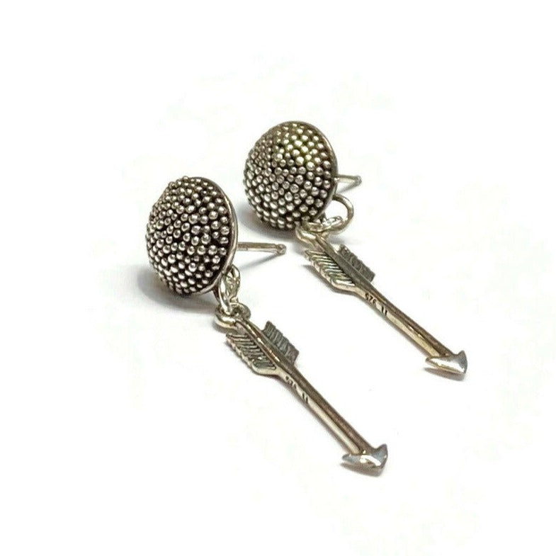 Sterling Silver Arrow Earrings - Unisex