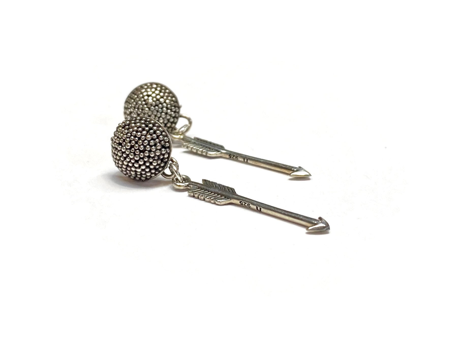 Sterling Silver Arrow Earrings - Unisex