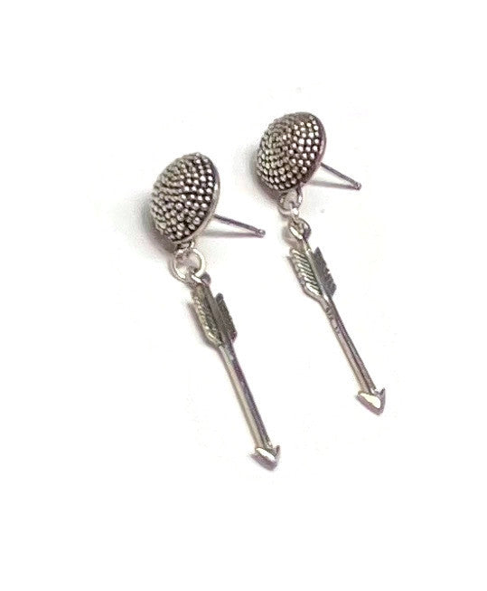 Sterling Silver Arrow Earrings - Unisex