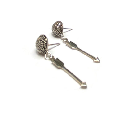 Sterling Silver Arrow Earrings - Unisex