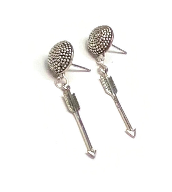 Sterling Silver Arrow Earrings - Unisex