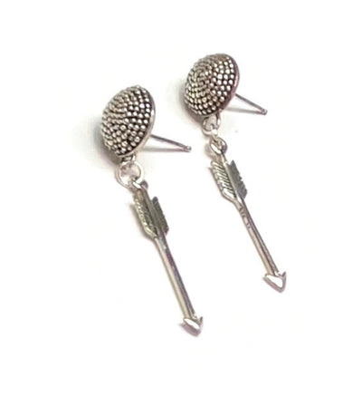 Sterling Silver Arrow Earrings - Unisex