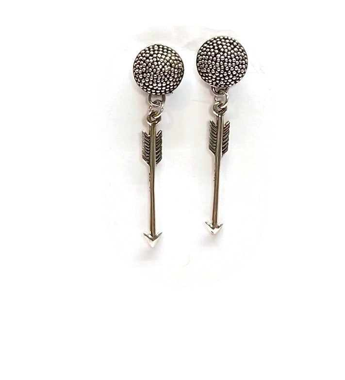 Sterling Silver Arrow Earrings - Unisex