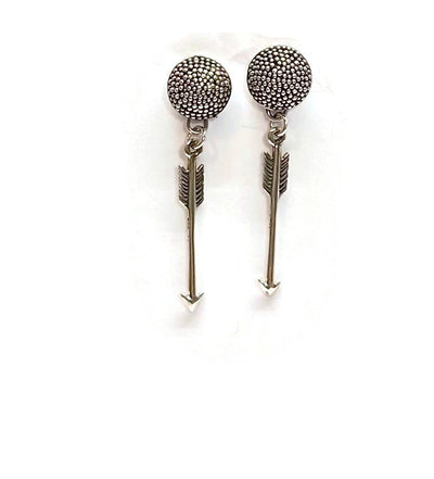Sterling Silver Arrow Earrings - Unisex