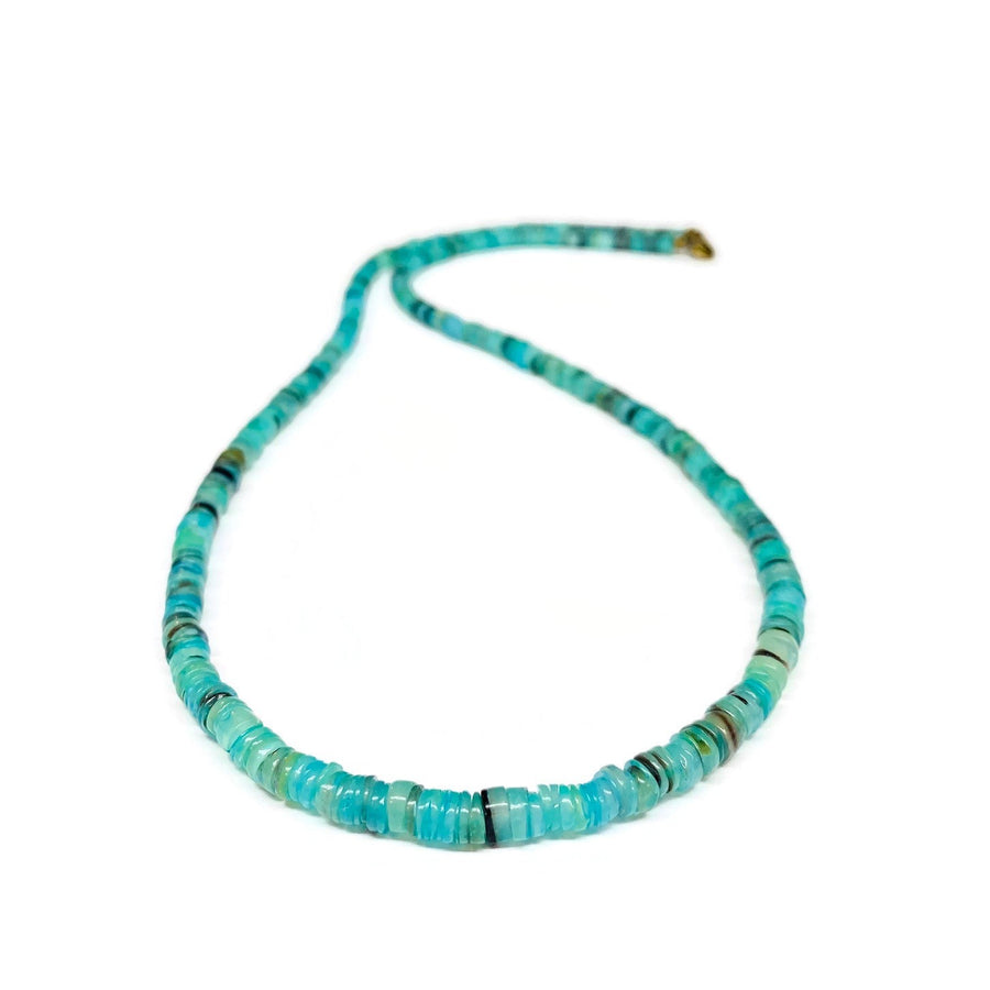 Turquoise Natural Shell Heishi Necklace