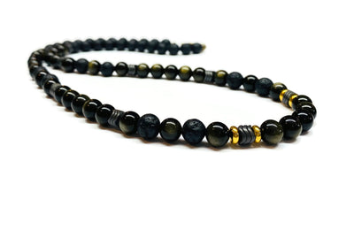 Obsidian Hematite Necklace