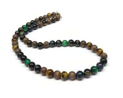 blue tiger eye beaded necklace