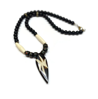 Handmade African Batik Pendant Necklace For Men