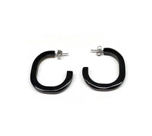 Load image into Gallery viewer, Mother-of-pearl / Horn hoop earrings
