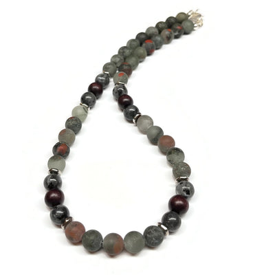 Beaded Bloodstone Necklace