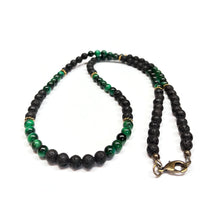 Load image into Gallery viewer, green tiger eye necklace men
