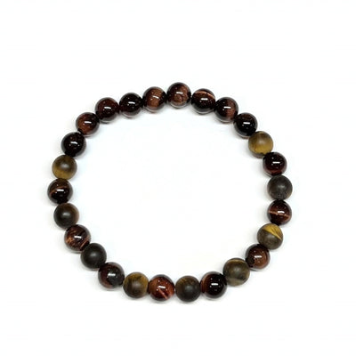 Red Tiger eye and Matte Yellow Tiger Eye Beaded Bracelet for men
