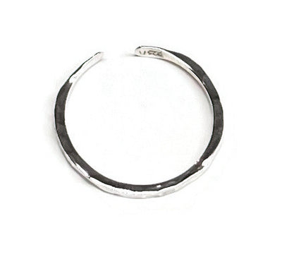 Handmade Sterling Silver Adjustable Hammered Ring