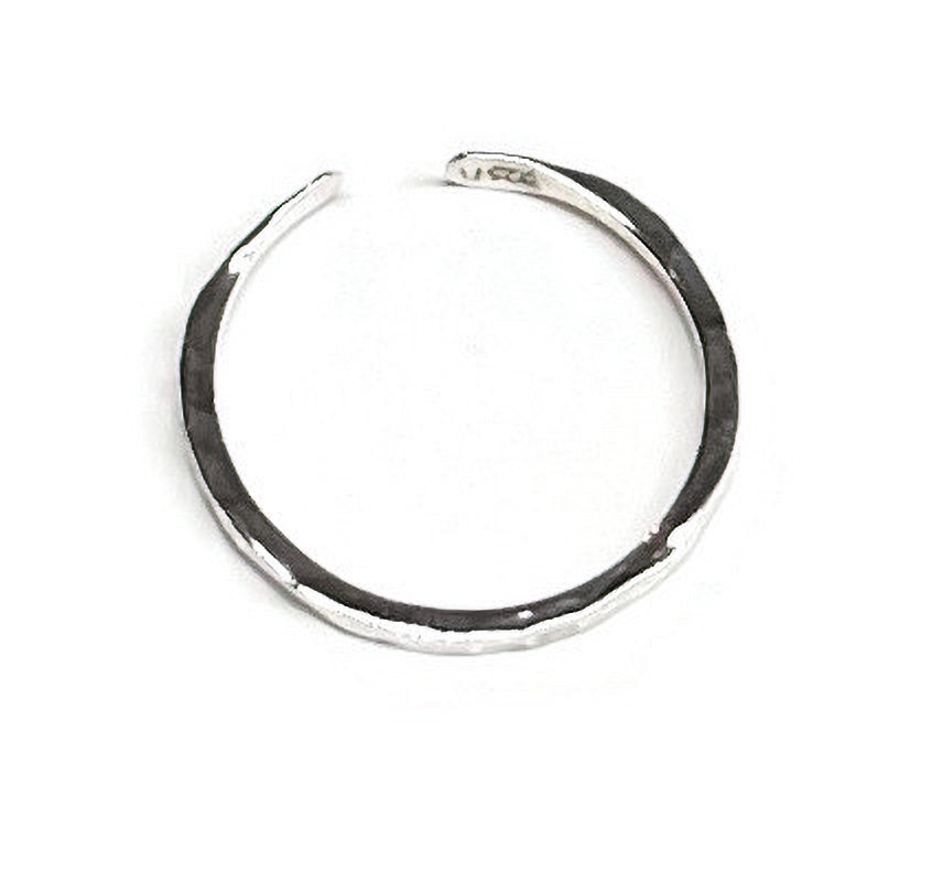 Handmade Sterling Silver Adjustable Hammered Ring