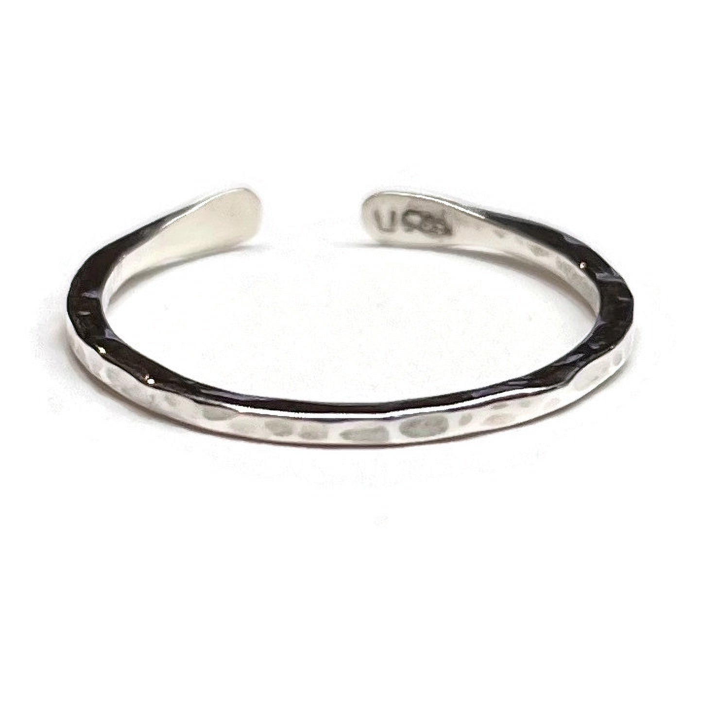 Handmade Sterling Silver Adjustable Hammered Ring