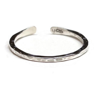 Handmade Sterling Silver Adjustable Hammered Ring