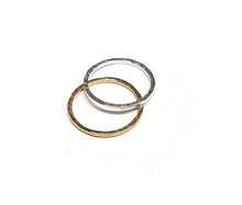 Load image into Gallery viewer, Handmade Sterling Silver Ring - Hammered Finish - Stacking Ring
