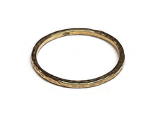 Load image into Gallery viewer, Handmade Sterling Silver Ring - Hammered Finish - Stacking Ring
